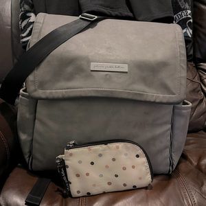 Petunia Pickle Bottom Boxy Backpack Diaper Bag in Pewter Leatherette